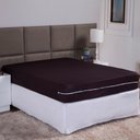 Ver imagem 1 de Capa de Colchão Queen 30cm com Zíper Protetor de Malha Lisa 1 Peça:marrom