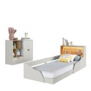 Ver imagem 7 de Quarto Infantil com Cama Solteiro Montessoriana com Iluminação LED e Comoda Lille Bege/Arenas