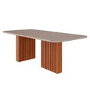 Ver imagem 2 de Sala de Jantar Mesa Ester 210 com 8 Cadeiras Paola Wood Cinamomo/off White/madeira/linho Grafite
