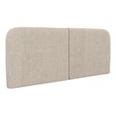 Ver imagem 2 de Cabeceira Painel Orgânico Cama Box Casal Padrão Aira 140cm Dobrável Linho Bege - Desk Design