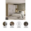 Ver imagem 4 de Quarto com Roupeiro Maleiro e Cabeceira Paris Luciane Móveis Avelã Pf-cinammon Pf