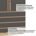 Ver imagem 7 de Guarda Roupa Modulado Mônaco 2 Portas 4 Gavetas MDP MDF Carvalho-Graff Luciane Móveis 90cm