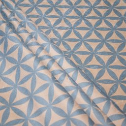 Tecido Suede Estampado Geométrico Azul D03 20 Metro - D'Rossi - 1