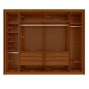 Ver imagem 2 de Guarda Roupa Casal Easy Space 6 Portas de Bater 6 Gavetas MDF com Espelho Frassino-Off White 274cm