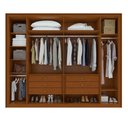 Ver imagem 6 de Guarda Roupa Casal Easy Space 6 Portas de Bater 6 Gavetas MDF com Espelho Frassino-Off White 274cm