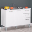 Ver imagem 2 de Balcão de Pia Lavinia Branco - Poquema