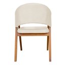 Ver imagem 3 de Cadeira Decorativa Antonela Veludo Bege - Montanaris Decor