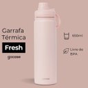 Ver imagem 2 de Garrafa Térmica Fresh 650ml Gocase - Rosa Clear