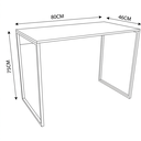 Ver imagem 2 de Mesa Escrivaninha Home Office Industrial Grécia de 80x46 Ferro Branco Tampo Branco