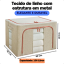 Ver imagem 3 de Caixa Organizadora para Roupas com Ziper Edredon Coberta Gg