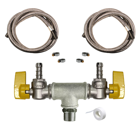 Kit Duas Mangueiras Aço Instalação:2m + 2m