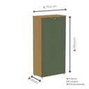 Ver imagem 4 de Armário Alto para Escritório P25 com 2 Portas Pivotantes Verde/Samba/Sálvia