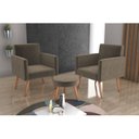 Ver imagem 1 de Conjunto 2 Poltronas e 1 Puff Dallas