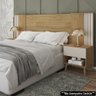 Cabeceira Casal/King Extensível Com 2 Mesas de Apoio Arese C01 Buriti/Off White - Mpozenato - 2