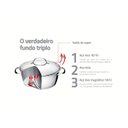 Ver imagem 2 de Jogo de Panelas Allegra em Aço Inox Fundo Triplo 3 PC Tramontina