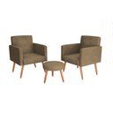 Ver imagem 2 de Conjunto 2 Poltronas e 1 Puff Dallas 