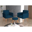 Ver imagem 1 de Conjunto 2 Poltronas e 1 Puff Dallas