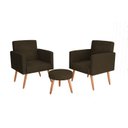 Ver imagem 2 de Conjunto 2 Poltronas e 1 Puff Dallas 