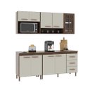 Ver imagem 3 de Cozinha Modulada Compacta Fidelitá Lisboa 4 Peças 190cm 9 Portas 3 Gavetas com Tampo