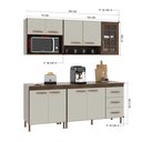 Ver imagem 4 de Armário de Cozinha Modulada Compacta Fidelitá Lisboa 4 Peças 190cm 9 Portas 3 Gavetas com Tampo