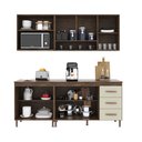 Ver imagem 3 de Armário de Cozinha Modulada Compacta Fidelitá Lisboa 4 Peças 190cm 9 Portas 3 Gavetas com Tampo