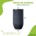 Ver imagem 2 de Vaso Atenas Cilíndrico 33 (37l) Cor Chumbo Japi