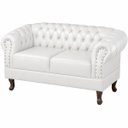 Ver imagem 2 de Namoradeira Chesterfield Duque 2 Lugares em Corano Branco