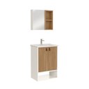 Ver imagem 2 de Conjunto Gabinete para Banheiro 50,5cm com Espelheira e Cuba Siena