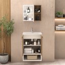Ver imagem 6 de Conjunto Gabinete para Banheiro 50,5cm com Espelheira e Cuba Siena