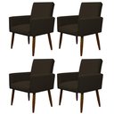 Ver imagem 1 de Kit 4 Poltronas para Sala Pés de Madeira Nina
