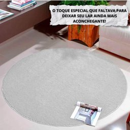 Tapete Macio Peludo 1,50m Redondo Óasis Cinza - 2