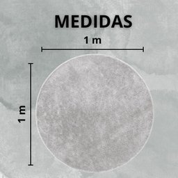 Tapete Macio Peludo 1,50m Redondo Óasis Cinza - 4