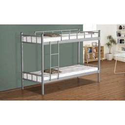 Beliche Tubular Ferro e Aço para Duas Pessoas Colchão 78:cinza - 1