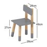 Conjunto de Mesa Infantil Colorir 2 Cadeiras Pés em Pinus e Cantos Arredondados Cor:cinza - 4