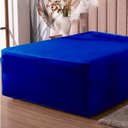 Ver imagem 3 de Lençol Luva King Cama Conjugada Veste Colchão e Box Malha 1 Peça:azul Royal