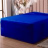 Lençol Luva King Cama Conjugada Veste Colchão e Box Malha 1 Peça:azul Royal - 3