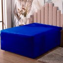 Ver imagem 2 de Lençol Luva King Cama Conjugada Veste Colchão e Box Malha 1 Peça:azul Royal