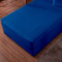 Ver imagem 4 de Lençol Luva King Cama Conjugada Veste Colchão e Box Malha 1 Peça:azul Royal