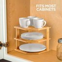 Ver mais imagens de Organizador de Armário em Bambu 3 Andares Rack Cozinha Mimo