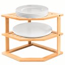 Ver imagem 1 de Organizador de Armário em Bambu 3 Andares Rack Cozinha Mimo