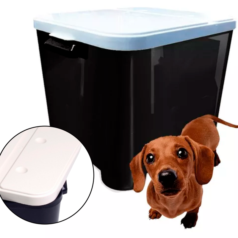 Porta Ração Container Até 15kg Pote Pet Armazenar Colocar Portátil Cães ...