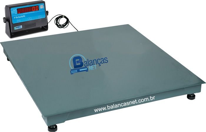 Balança Vertical Balança Eletrônica 1000kg x 200g Plataforma 1,20x1,20 Inmetro Garantia ...
