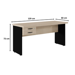 Mesa Reta 120cm C/ Gavetas para Escritório/home Office 100% Nacional - 3