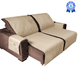 Manta para Sofá Retrátil Impermeável 1,80m X 2,40m Bege - 1