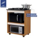 Ver imagem 3 de Balcão para Cooktop 5 Bocas Turim Kaiki Móveis Nature/off White