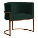 Ver imagem 1 de Poltrona Decorativa Luana Base Bronze Veludo Verde - Montanaris Decor Md Montanaris Decor