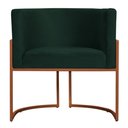 Ver imagem 3 de Poltrona Decorativa Luana Base Bronze Veludo Verde - Montanaris Decor Md Montanaris Decor