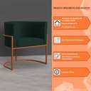 Ver imagem 6 de Poltrona Decorativa Luana Base Bronze Veludo Verde - Montanaris Decor Md Montanaris Decor