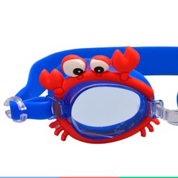 Óculos de Natação Infantil Para Esportes Aquáticos Antiembaçante Caranguejo Azul Buba - 5