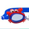 Óculos de Natação Infantil Para Esportes Aquáticos Antiembaçante Caranguejo Azul Buba - 5